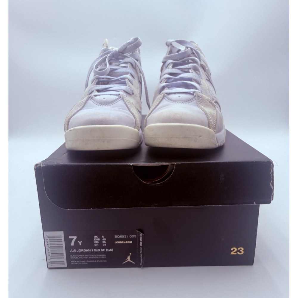 Air Jordan 7 Retro GS Size 5.5Y White Grey DV2255-400 Youth Basketball Shoes - Picture 4 of 5